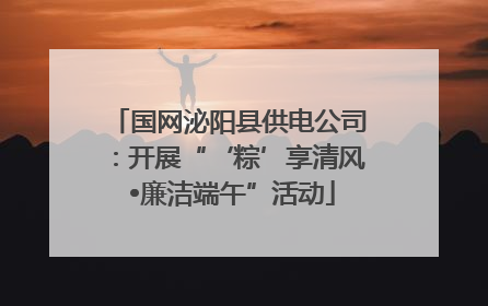 国网泌阳县供电公司：开展“‘粽’享清风 •廉洁端午”活动
