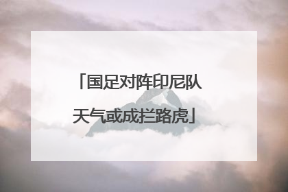 国足对阵印尼队 天气或成拦路虎