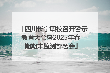 四川长宁职校召开警示教育大会暨2025年春期期末监测部署会