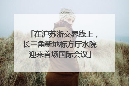 在沪苏浙交界线上，长三角新地标方厅水院迎来首场国际会议