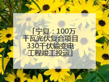 宁夏：100万千瓦光伏复合项目330千伏输变电工程竣工投运
