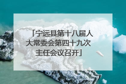 宁远县第十八届人大常委会第四十九次主任会议召开