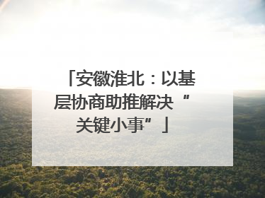 安徽淮北：以基层协商助推解决“关键小事”