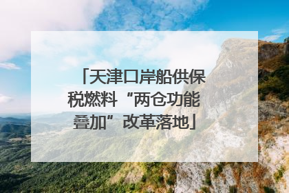 天津口岸船供保税燃料“两仓功能叠加”改革落地