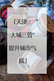天津：“大城三管”提升城市气质