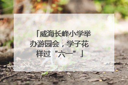 威海长峰小学举办游园会，学子花样过“六一”
