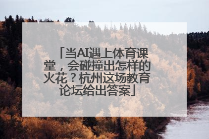 当AI遇上体育课堂，会碰撞出怎样的火花？杭州这场教育论坛给出答案