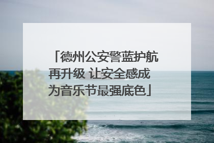 德州公安警蓝护航再升级 让安全感成为音乐节最强底色