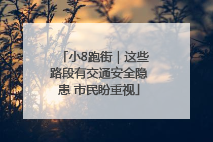 小8跑街｜这些路段有交通安全隐患 市民盼重视