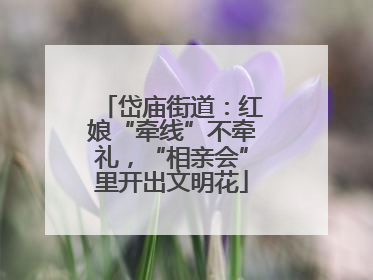岱庙街道：红娘“牵线”不牵礼，“相亲会”里开出文明花
