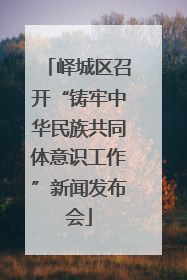 峄城区召开“铸牢中华民族共同体意识工作”新闻发布会