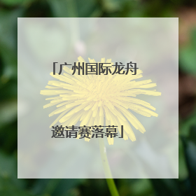 广州国际龙舟邀请赛落幕