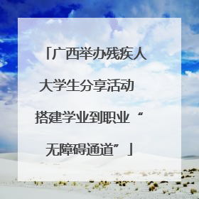 广西举办残疾人大学生分享活动 搭建学业到职业“无障碍通道”