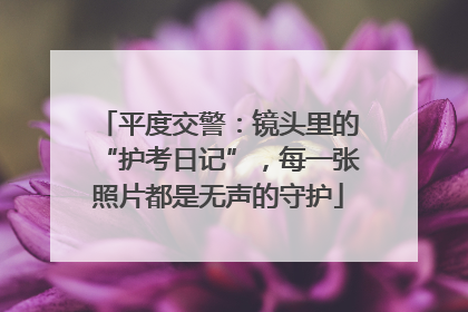 平度交警：镜头里的“护考日记”，每一张照片都是无声的守护