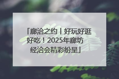 廊洽之约丨好玩好逛好吃！2025年廊坊经洽会精彩纷呈