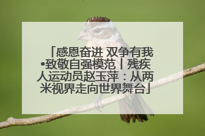 感恩奋进 双争有我•致敬自强模范丨残疾人运动员赵玉萍：从两米视界走向世界舞台