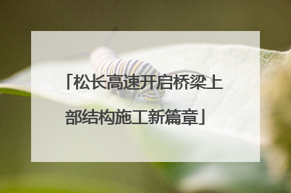 松长高速开启桥梁上部结构施工新篇章