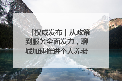 权威发布｜从政策到服务全面发力，聊城加速推进个人养老金制度落地