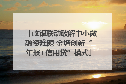 政银联动破解中小微融资难题 金塘创新“年报+信用贷”模式
