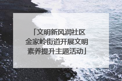 文明新风润社区 金家岭街道开展文明素养提升主题活动