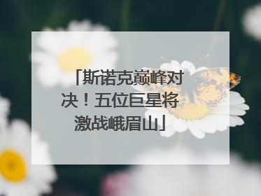 斯诺克巅峰对决！五位巨星将激战峨眉山