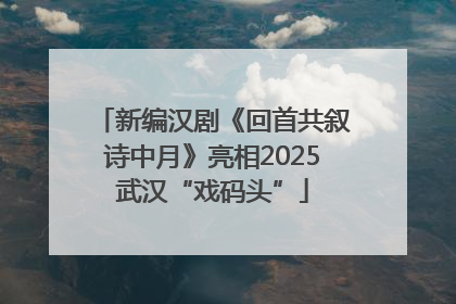 新编汉剧《回首共叙诗中月》亮相2025武汉“戏码头”