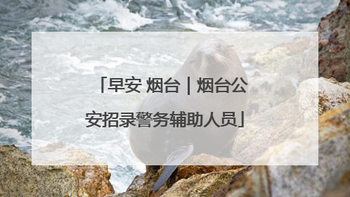 早安 烟台｜烟台公安招录警务辅助人员