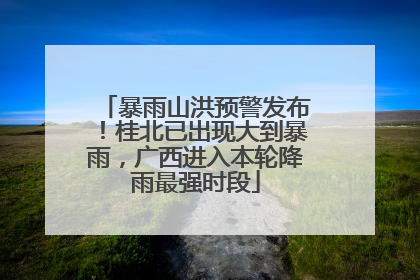暴雨山洪预警发布！桂北已出现大到暴雨，广西进入本轮降雨最强时段