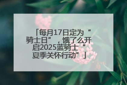 每月17日定为“骑士日”，饿了么开启2025蓝骑士“夏季关怀行动”