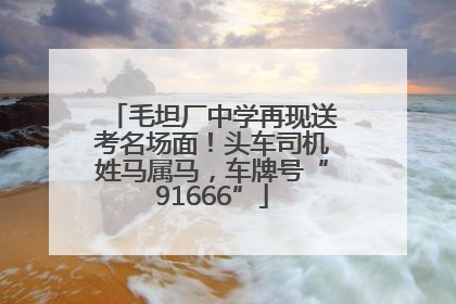 毛坦厂中学再现送考名场面！头车司机姓马属马，车牌号“91666”