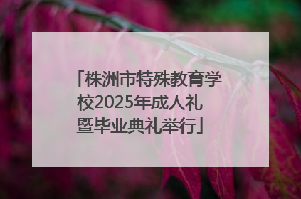 株洲市特殊教育学校2025年成人礼暨毕业典礼举行