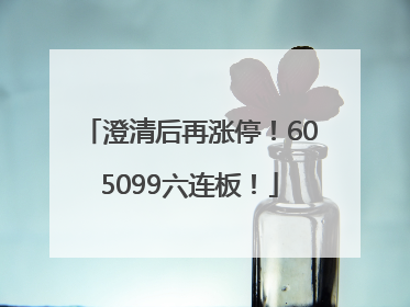 澄清后再涨停！605099六连板！