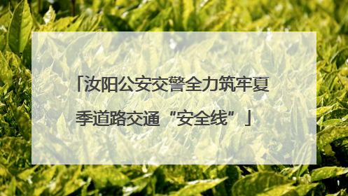 汝阳公安交警全力筑牢夏季道路交通“安全线”
