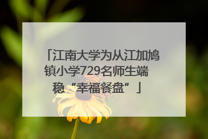 江南大学为从江加鸠镇小学729名师生端稳“幸福餐盘”