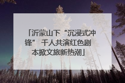 沂蒙山下“沉浸式冲锋” 千人共演红色剧本掀文旅新热潮