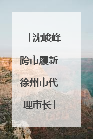 沈峻峰跨市履新徐州市代理市长