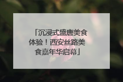 沉浸式盛唐美食体验！西安丝路美食嘉年华启幕