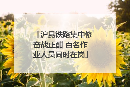 沪昆铁路集中修奋战正酣 百名作业人员同时在岗