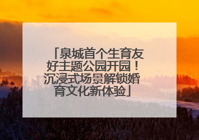 泉城首个生育友好主题公园开园！沉浸式场景解锁婚育文化新体验