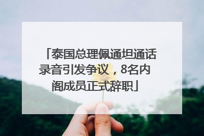 泰国总理佩通坦通话录音引发争议，8名内阁成员正式辞职
