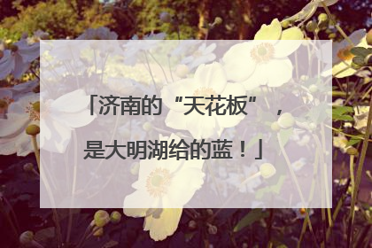 济南的“天花板”，是大明湖给的蓝！