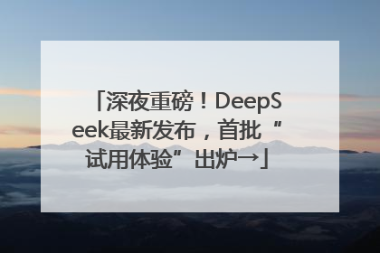 深夜重磅！DeepSeek最新发布，首批“试用体验”出炉→
