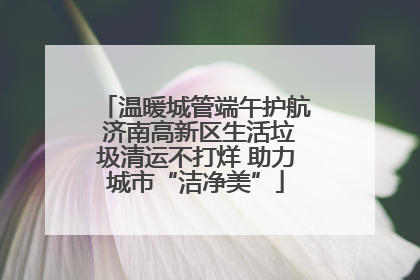 温暖城管端午护航 济南高新区生活垃圾清运不打烊 助力城市“洁净美”