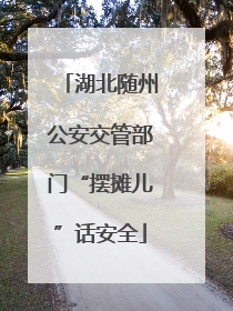 湖北随州公安交管部门“摆摊儿”话安全