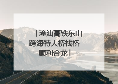 漳汕高铁东山跨海特大桥栈桥顺利合龙