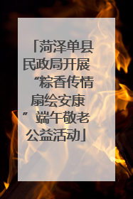 菏泽单县民政局开展“粽香传情 扇绘安康”端午敬老公益活动