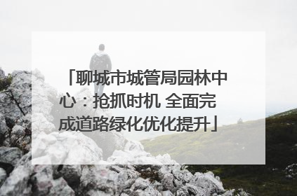 聊城市城管局园林中心：抢抓时机 全面完成道路绿化优化提升