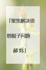 聚焦解决思想根子问题 郝 炜