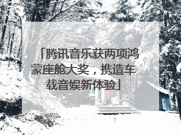 腾讯音乐获两项鸿蒙座舱大奖，携造车载音娱新体验