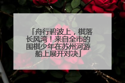 舟行碧波上，棋落长风湾！来自全市的围棋少年在苏州河游船上展开对决